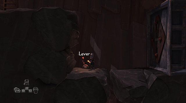 Now move to the place from which you removed water just before and pull the Lever - The Island - The Cave (generally accessible locations) - The Cave - Game Guide and Walkthrough