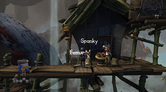 Head to the hermit house with the characters with the parrot as well as the one with the bone - The Island - The Cave (generally accessible locations) - The Cave - Game Guide and Walkthrough