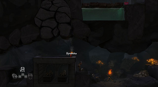 Go below and keep running left until you reach the pile of rocks into which the sword is thrust - The Knight - Locations for specific characters - The Cave - Game Guide and Walkthrough