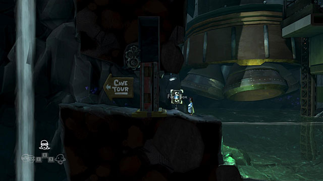 Run left, swim through the water and take out the fuse from the Fuse Box on the wall - The Scientist - Locations for specific characters - The Cave - Game Guide and Walkthrough