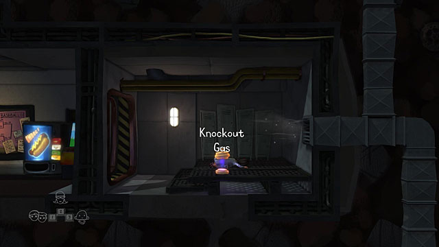 Drop the gas container onto the floor - The Scientist - Locations for specific characters - The Cave - Game Guide and Walkthrough