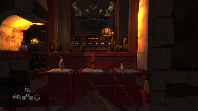 Place your character so that each one stands on a different carpet and they should all fly up - The Monk - Locations for specific characters - The Cave - Game Guide and Walkthrough