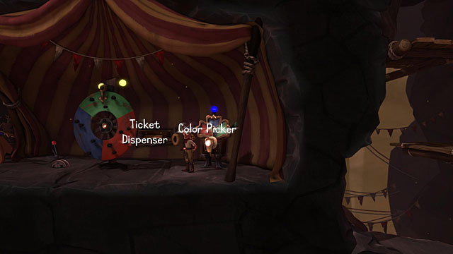 In the left part of the complex you will find the Wheel of Misfortune - The Hillbilly - Locations for specific characters - The Cave - Game Guide and Walkthrough