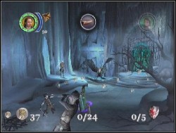 When we ran upstairs, we found another shadow enveloping a statue - 14. The Witch's Castle - Walkthrough - The Chronicles of Narnia - Game Guide and Walkthrough