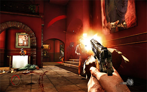 During playing this scene, try to aim at heads of your opponents if possible - Payback - p. 1 - Walkthrough - The Darkness II - Game Guide and Walkthrough