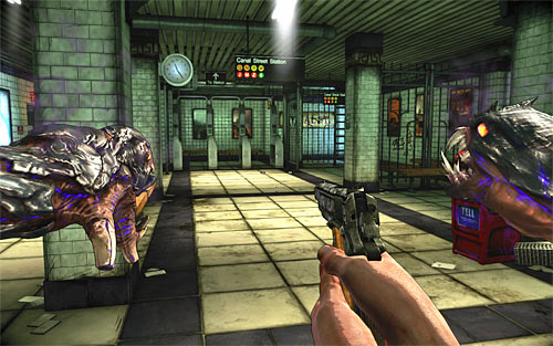 Ignore your darkling and turn right, destroying all lights along your way - Payback - p. 3 - Walkthrough - The Darkness II - Game Guide and Walkthrough