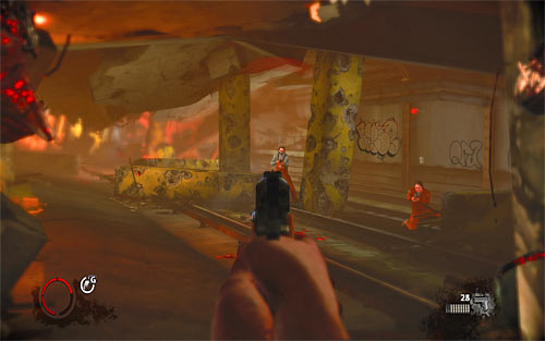 Turn right and go through the subway car, which was involved in the accident - Payback - p. 3 - Walkthrough - The Darkness II - Game Guide and Walkthrough