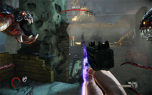 Do not count on this, that the duel will be limited to throwing cylinders only, because from now on Swifty's bandits will be appearing on the construction site on regular basic - Q and A - p. 2 - Walkthrough - The Darkness II - Game Guide and Walkthrough