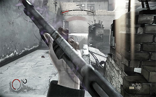 In the final phase of the battle you have to watch out also for attempts to light on your character by a crane lamp (screen above) - Q and A - p. 2 - Walkthrough - The Darkness II - Game Guide and Walkthrough