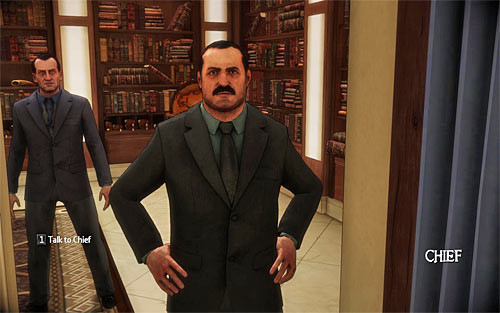 Listen to the whole conversation and after that ask Chief to free Johnny (the 1 key) - More Questions Than Answers - Walkthrough - The Darkness II - Game Guide and Walkthrough