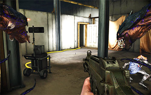 After getting to the other side of this floor, turn left, choosing more linear path - Strong Silent Type - p. 2 - Walkthrough - The Darkness II - Game Guide and Walkthrough