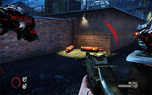 Keep going, watching for new enemies, who can be killed with fast slashes of your right tentacle - Deal With the Devil - p. 2 - Walkthrough - The Darkness II - Game Guide and Walkthrough