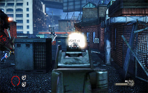 Slowly move forward, eliminating more enemies from the distance (aim at the propane canisters) or in direct fight (hide behind covers waiting for them to come closer) - Deal With the Devil - p. 2 - Walkthrough - The Darkness II - Game Guide and Walkthrough