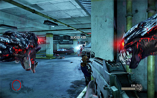 Regardless of how you got rid of enemies from the car, keep walking through the underground parking - Home Invasion - p. 1 - Walkthrough - The Darkness II - Game Guide and Walkthrough