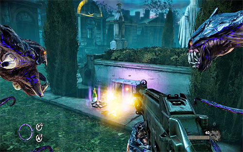 After the fight start with examining the statue standing to the right from a place where Bragg appeared earlier - Saying Goodbye - p. 1 - Walkthrough - The Darkness II - Game Guide and Walkthrough