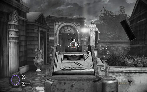 Suring this battle the most attention should be given to an opponent moving with the reflector and a new enemy with a shield, which has to be damaged first and then pulled out - Saying Goodbye - p. 1 - Walkthrough - The Darkness II - Game Guide and Walkthrough