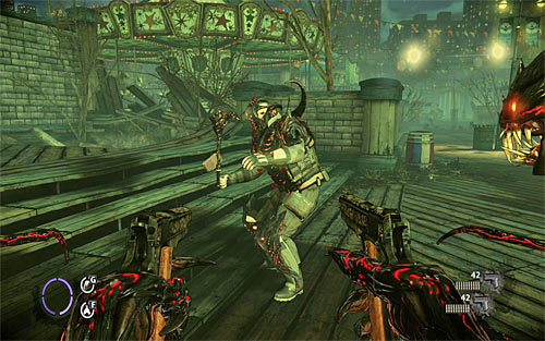 Starting from this chapter, you have to prepare to fight new type of enemies, who can quickly move from one place to another - Fun and Games - p. 1 - Walkthrough - The Darkness II - Game Guide and Walkthrough