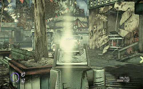 Right after getting to the start place, a van should appear from the right side - Fun and Games - p. 1 - Walkthrough - The Darkness II - Game Guide and Walkthrough