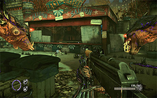 I suggest looking around area carefully because soon you will take a part in a large fight here - Fun and Games - p. 1 - Walkthrough - The Darkness II - Game Guide and Walkthrough