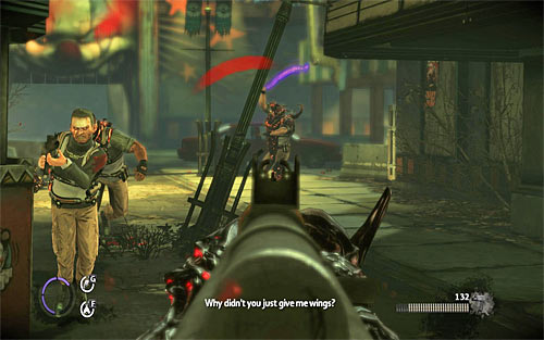 New enemies will appear right after you approach a large gate visible in a distance - Fun and Games - p. 2 - Walkthrough - The Darkness II - Game Guide and Walkthrough