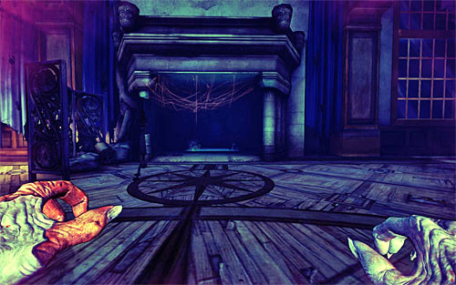 Whether you've killed the guard or passed him by, you have to head to the fireplace marked by the fame - Rat in a Maze - p. 1 - Walkthrough - The Darkness II - Game Guide and Walkthrough