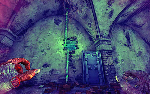 You can now approach to the metal gate located on the right - Rat in a Maze - p. 1 - Walkthrough - The Darkness II - Game Guide and Walkthrough