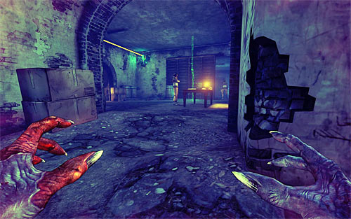 You won't encounter here any enemies temporarily, but you have to focus on avoiding many light sources - Rat in a Maze - p. 2 - Walkthrough - The Darkness II - Game Guide and Walkthrough