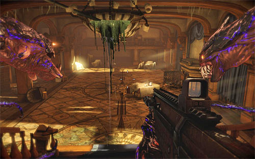 Move forwards, finding a Talent Shrine on your way, as well as ammo shed - Homecoming - p. 1 - Walkthrough - The Darkness II - Game Guide and Walkthrough