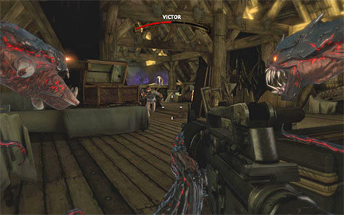 Boss will send his subordinates on you again, and elimination of them should not be too difficult, although one of the opponents could have a shield with him - Last Stand - Walkthrough - The Darkness II - Game Guide and Walkthrough