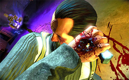 This relic can be collected after Jackie frees him and kills enemies in the room - Relics (07 - 13) - Relics - The Darkness II - Game Guide and Walkthrough