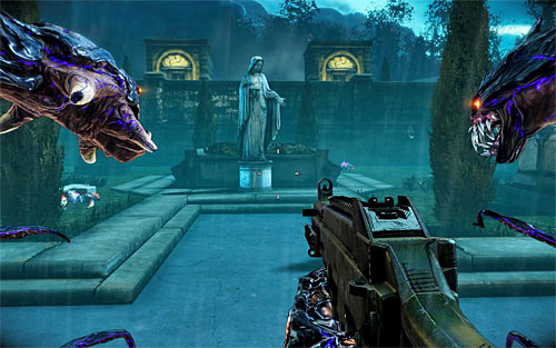 Look around in the location with aunt Sarah's coffin and search for a large statue (screen above) - Relics (14 - 20) - Relics - The Darkness II - Game Guide and Walkthrough