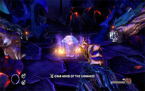 BEFORE you destroy the barricade, examine the area to the right, finding the last relic - Relics (21 - 29) - Relics - The Darkness II - Game Guide and Walkthrough