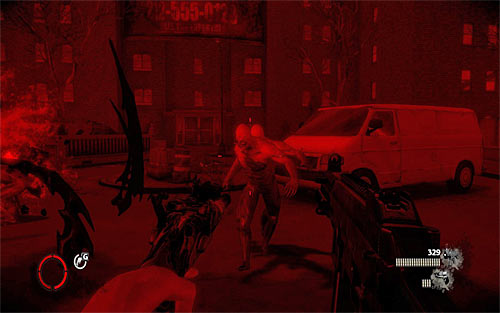 Do not count on the fact that on the way back (after picking up a package from Dolfo) the area will be secured, because many new enemies will appear - Vendettas campaign - hints - p. 1 - Vendettas - The Darkness II - Game Guide and Walkthrough