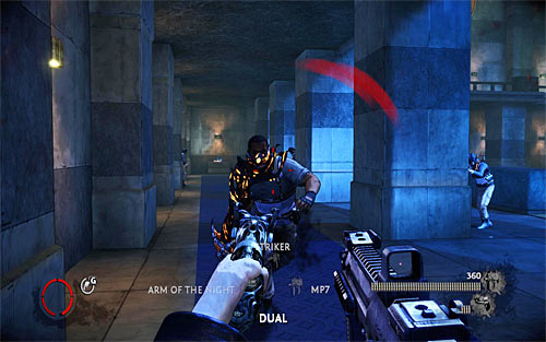 The third battle starts after reaching the large hall, shortly after using of the elevator and it should not be a big challenge - Vendettas campaign - hints - p. 2 - Vendettas - The Darkness II - Game Guide and Walkthrough