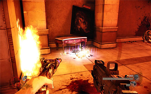 Go through the hole after explosion and look around for a relic on your left side (next to the table) - Vendettas mode relics - Vendettas - The Darkness II - Game Guide and Walkthrough