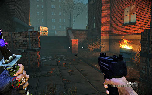 Shortly after start of the mission you'll reach the stairs shown on the above screen - Vendettas mode relics - Vendettas - The Darkness II - Game Guide and Walkthrough