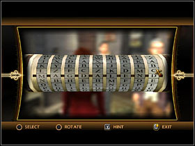 Use Cryptex #2 (its in your inventory) and enter the word MAGDALENE it in - Chateau Villette - Walkthrough - The Da Vinci Code Game Guide & Walkthrough