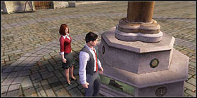 By the pillar in the center youll find a Sharp Metal Shard - Temple Church - Walkthrough - The Da Vinci Code Game Guide & Walkthrough