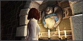 Reach the end of the corridor with the Bleeding Angel - Rosslyn Chapel - Walkthrough - The Da Vinci Code Game Guide & Walkthrough