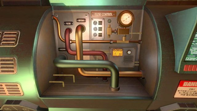 After you climb back up, use the machine and place the seal where it should be - Chapter 3 - Walkthrough - The Descendant - Game Guide and Walkthrough