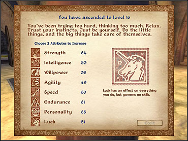 Multiplier value based on number of additions of governed skills - Oblivion: Character Creation & Dev. - Character Creation & Development - The Elder Scrolls IV: Oblivion Game Guide & Walkthrough