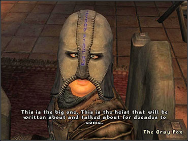 Fox doesnt hide his excitement. You can tell, even through the cowl. - Oblivion: The Ultimate Heist - Thieves Guild - The Elder Scrolls IV: Oblivion Game Guide & Walkthrough