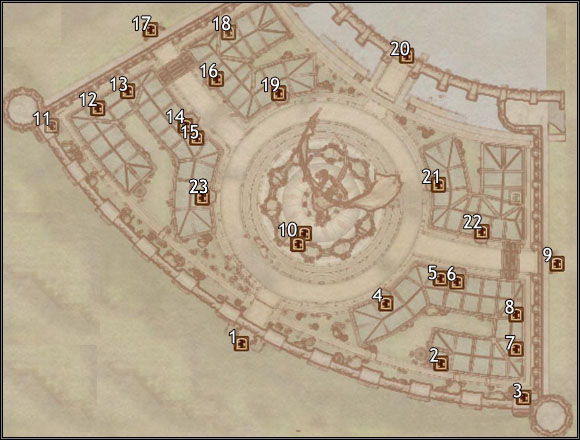 1 - City Isle - Oblivion: Imperial City Temple District map - City maps - The Elder Scrolls IV: Oblivion Game Guide & Walkthrough