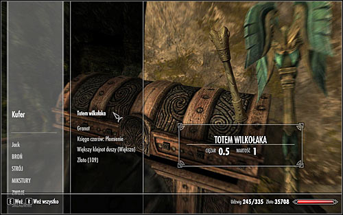 Totem youre looking for can be found in a public place (on a table for example) or hidden in a chest (screen above) - Totems of Hircine - The Companions quests - The Elder Scrolls V: Skyrim Game Guide