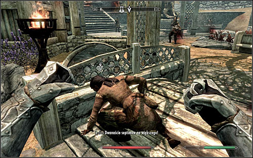 Fight until your exhausted opponent kneels (screen above) - Hired Muscle - The Companions quests - The Elder Scrolls V: Skyrim Game Guide