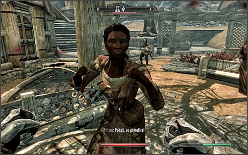 You do not have to remove your characters weapons, because it will be done automatically - Hired Muscle - The Companions quests - The Elder Scrolls V: Skyrim Game Guide