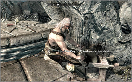 Return to the Skyforge, where the funeral took place and give Eorlund the last weapon fragment, youve just found - Glory of the Dead - p. 1 - The Companions quests - The Elder Scrolls V: Skyrim Game Guide