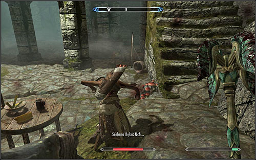 Head west now, going down the stairs to the lower level - The Silver Hand - The Companions quests - The Elder Scrolls V: Skyrim Game Guide