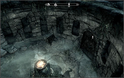 Once you get to the place marked by the game, walk on the hill and find a characteristic large hole in the ground (screen above) - Proving Honor - p. 1 - The Companions quests - The Elder Scrolls V: Skyrim Game Guide