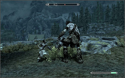 After getting to the farm you should see a group of people fighting with a giant (screen above) - Take up Arms - The Companions quests - The Elder Scrolls V: Skyrim Game Guide